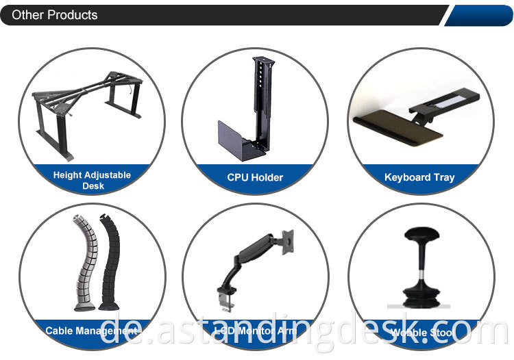 Hochwertiges Stahlmaterial Office Ergonomie CPU -Halterung unter dem Schreibtisch